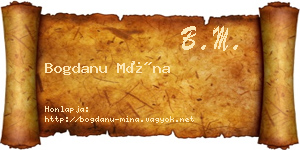 Bogdanu Mína névjegykártya